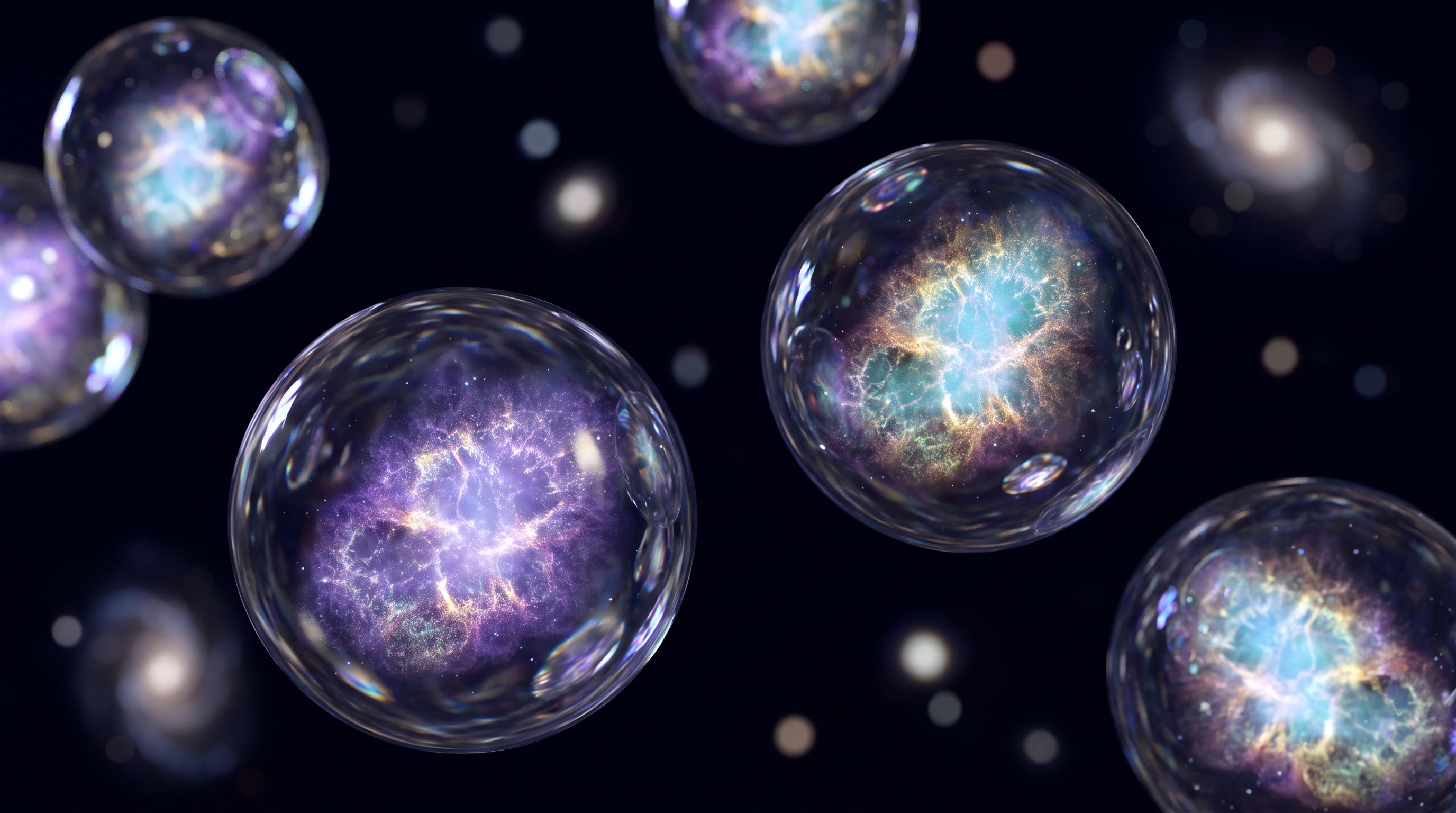 Slow drifting orbs used as a visual companion to sleep sound.